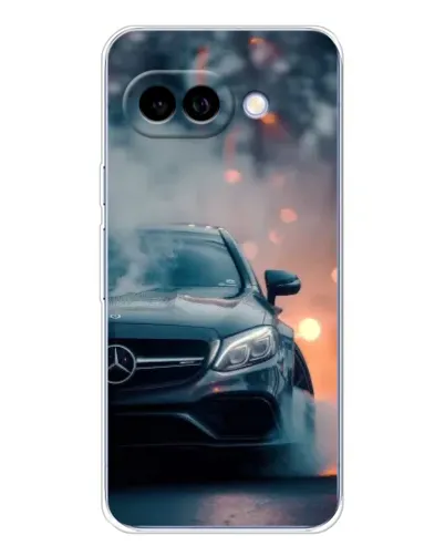 Чехол для Google Pixel 9A с картинкой «Mercedes — ночной город»