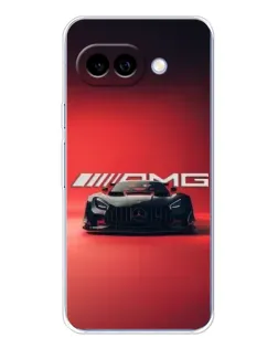 Чехол для Google Pixel 9A с картинкой «Mercedes AMG — красная линия»