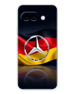 Чехол для Google Pixel 9A с картинкой «Mercedes — флаг Германии»