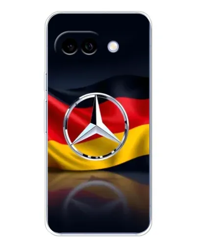 Чехол для Google Pixel 9A с картинкой «Mercedes — флаг Германии»
