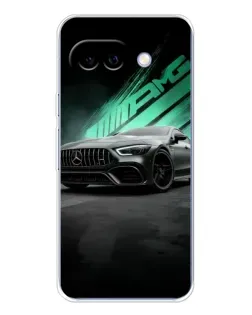 Чехол для Google Pixel 9A с картинкой «Темный Mercedes AMG»
