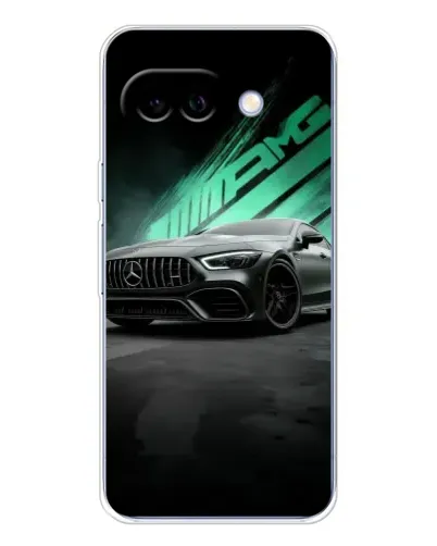Чехол для Google Pixel 9A с картинкой «Темный Mercedes AMG»