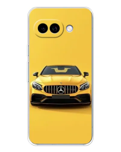 Чехол для Google Pixel 9A с картинкой «Желтый Mercedes GT»
