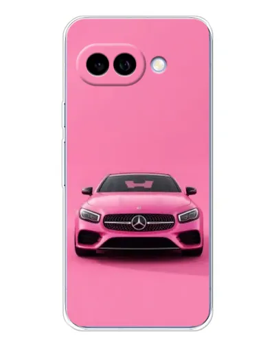 Чехол для Google Pixel 9A с картинкой «Розовый Mercedes AMG»