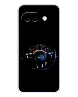 Чехол для Google Pixel 9A с картинкой «Салон Audi — руль»