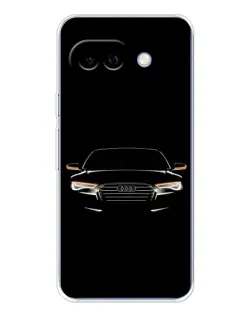 Чехол для Google Pixel 9A с картинкой «Audi — ночной контур»