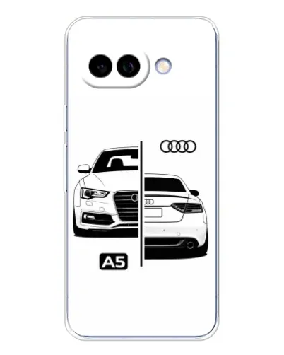 Чехол для Google Pixel 9A с картинкой «Audi — контрастный дизайн»