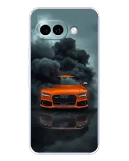 Чехол для Google Pixel 9A с картинкой «Audi в облаках дыма»