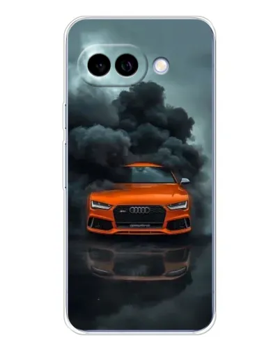 Чехол для Google Pixel 9A с картинкой «Audi в облаках дыма»