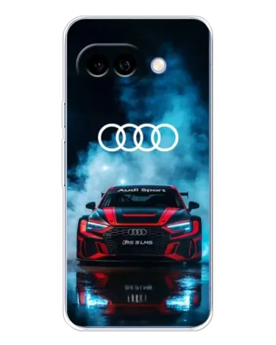 Чехол для Google Pixel 9A с картинкой «Audi Sport — неон»