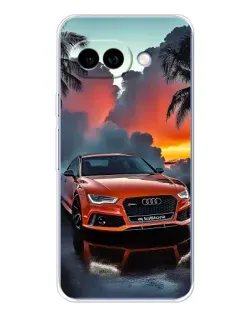 Чехол для Google Pixel 9A с картинкой «Audi — закат»