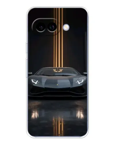Чехол для Google Pixel 9A с картинкой «Lamborghini золотые линии»
