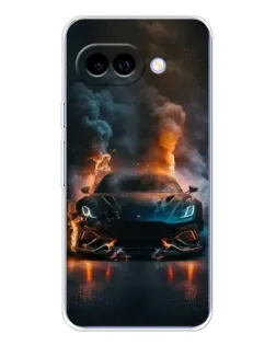 Чехол для Google Pixel 9A с картинкой «Lamborghini дымная эстетика»
