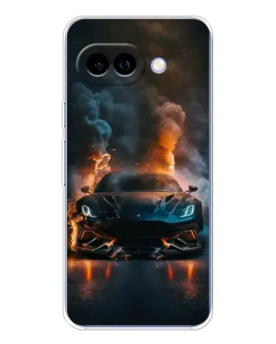 Чехол для Google Pixel 9A с картинкой «Lamborghini дымная эстетика»