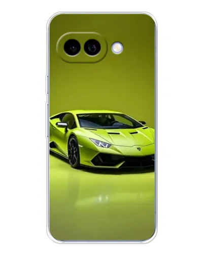 Чехол для Google Pixel 9A с картинкой «Салатовый Lamborghini Huracan»