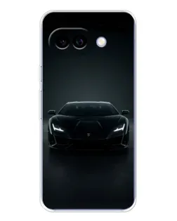 Чехол для Google Pixel 9A с картинкой «Черный Lamborghini Aventador»