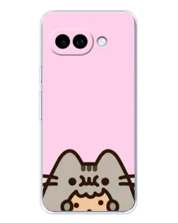 Чехол для Google Pixel 9A с картинкой «Pusheen и печенье»