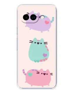 Чехол для Google Pixel 9A с картинкой «Pusheen трио»