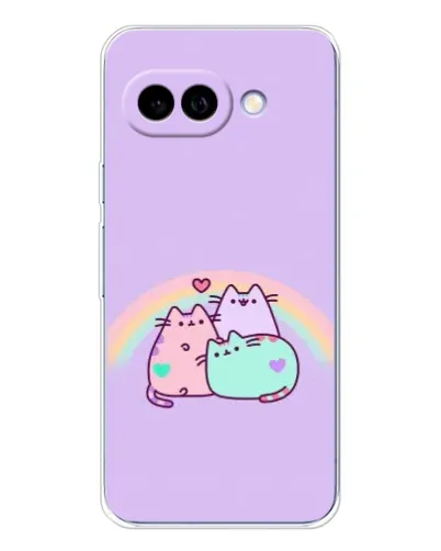 Чехол для Google Pixel 9A с картинкой «Радужные Пушины»
