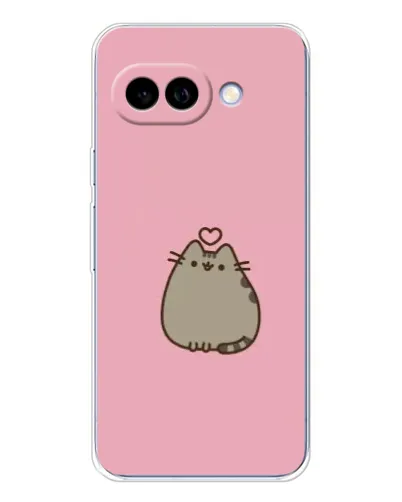 Чехол для Google Pixel 9A с картинкой «Pusheen сердце»