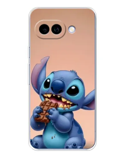 Чехол для Google Pixel 9A с картинкой «Стич ест шоколад»