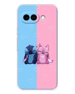 Чохол для Google Pixel 9A з картинкою «Stitch та Angel Love»