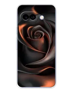 Чехол для Google Pixel 9A с картинкой «Шелковая черная роза»