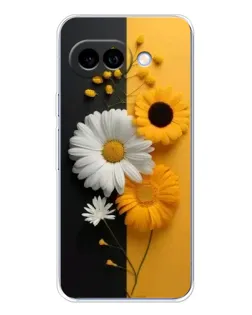 Чехол для Google Pixel 9A с картинкой «Подсолнух и ромашка»