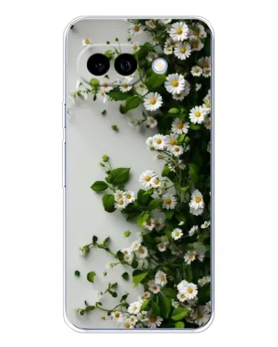 Чехол для Google Pixel 9A с картинкой «Ветка мелких белых цветов»