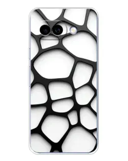 Чехол для Google Pixel 9A с картинкой «Белая объемная сетка»