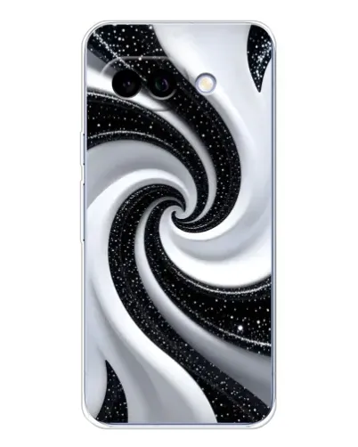 Чехол для Google Pixel 9A с картинкой «Черно-белая спираль»