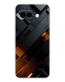 Чехол для Google Pixel 9A с картинкой «Черные геометрические блоки»
