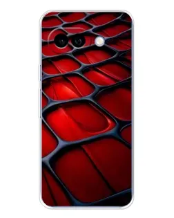 Чехол для Google Pixel 9A с картинкой «Красная глянцевая сетка»