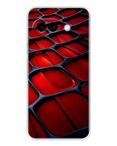 Чехол для Google Pixel 9A с картинкой «Красная глянцевая сетка»