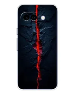 Чехол для Google Pixel 9A с картинкой «Kрасная лавовая трещина»
