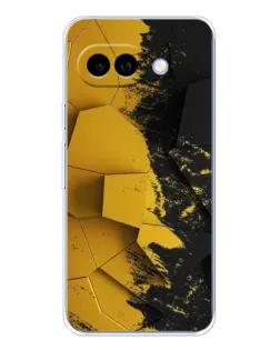 Чехол для Google Pixel 9A с картинкой «Золотые осколки геометрии»
