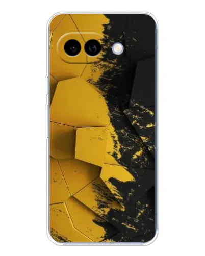 Чехол для Google Pixel 9A с картинкой «Золотые осколки геометрии»
