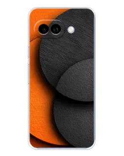 Чехол для Google Pixel 9A с картинкой «Геометрия оранжевых кругов»