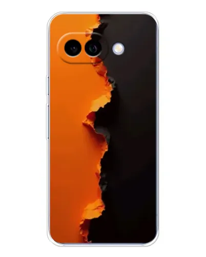 Чехол для Google Pixel 9A с картинкой «Оранжевый разлом»