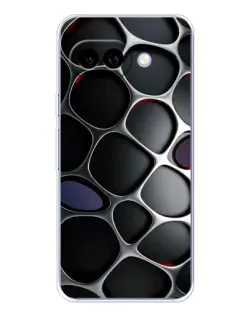 Чехол для Google Pixel 9A с картинкой «Объемная темная решетка»