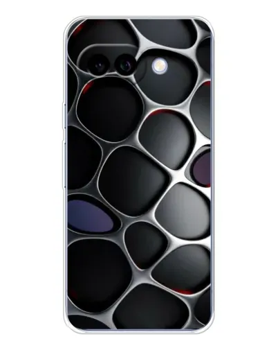 Чехол для Google Pixel 9A с картинкой «Объемная темная решетка»