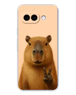 Чехол для Google Pixel 9A с картинкой «Капибара виктория»