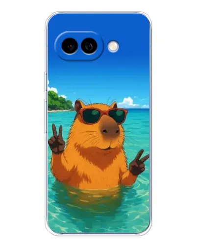 Чехол для Google Pixel 9A с картинкой «Морская капибара»