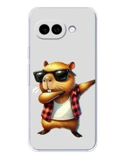 Чехол для Google Pixel 9A с картинкой «Капибара рэпер даб»