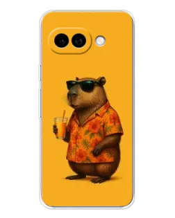 Чехол для Google Pixel 9A с картинкой «Капибара на отдыхе»