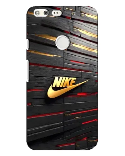Чохол для Google Pixel XL з картинкою «Золотий Nike на металі»