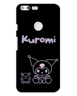 Чохол для Google Pixel XL з картинкою «Kuromi — чорний мінімалізм»