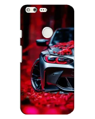 Чохол для Google Pixel XL з картинкою «Спортивна BMW та квіти»