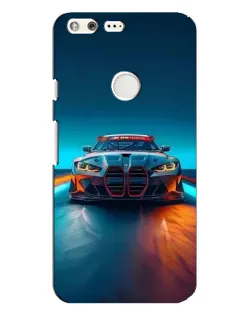 Чехол для Google Pixel XL с картинкой «BMW — огни неона»