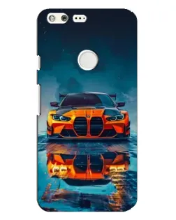 Чехол для Google Pixel XL с картинкой «BMW — золотая эмблема»